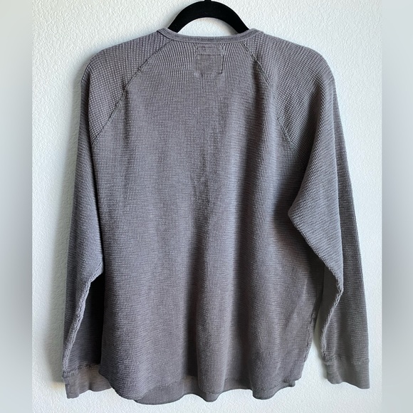 Lucky Brand Lived In Thermal Henley Shirt Men’s Extra Large XL Gray Cotton - Picture 3 of 9